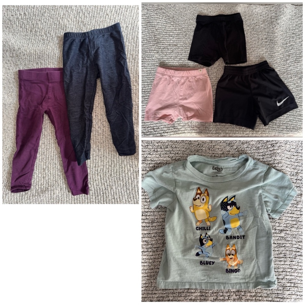 2T girls bundle with Bluey tee